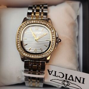 NIB Invicta Women's Two-Tone Crystal Bezel Watch - Silver & Gold | MSRP $199